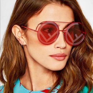 Fendi | Accessories | Nwt Fendi Runaway Red Ff285s C9a0l  display picture 1